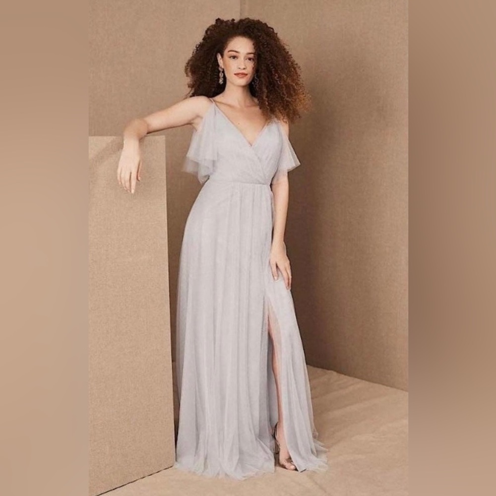 BHLDN Aeryn Jenny Yoo Whisper Gown Size 6 Tulle Ethereal Formal Bridesmaid Blue
